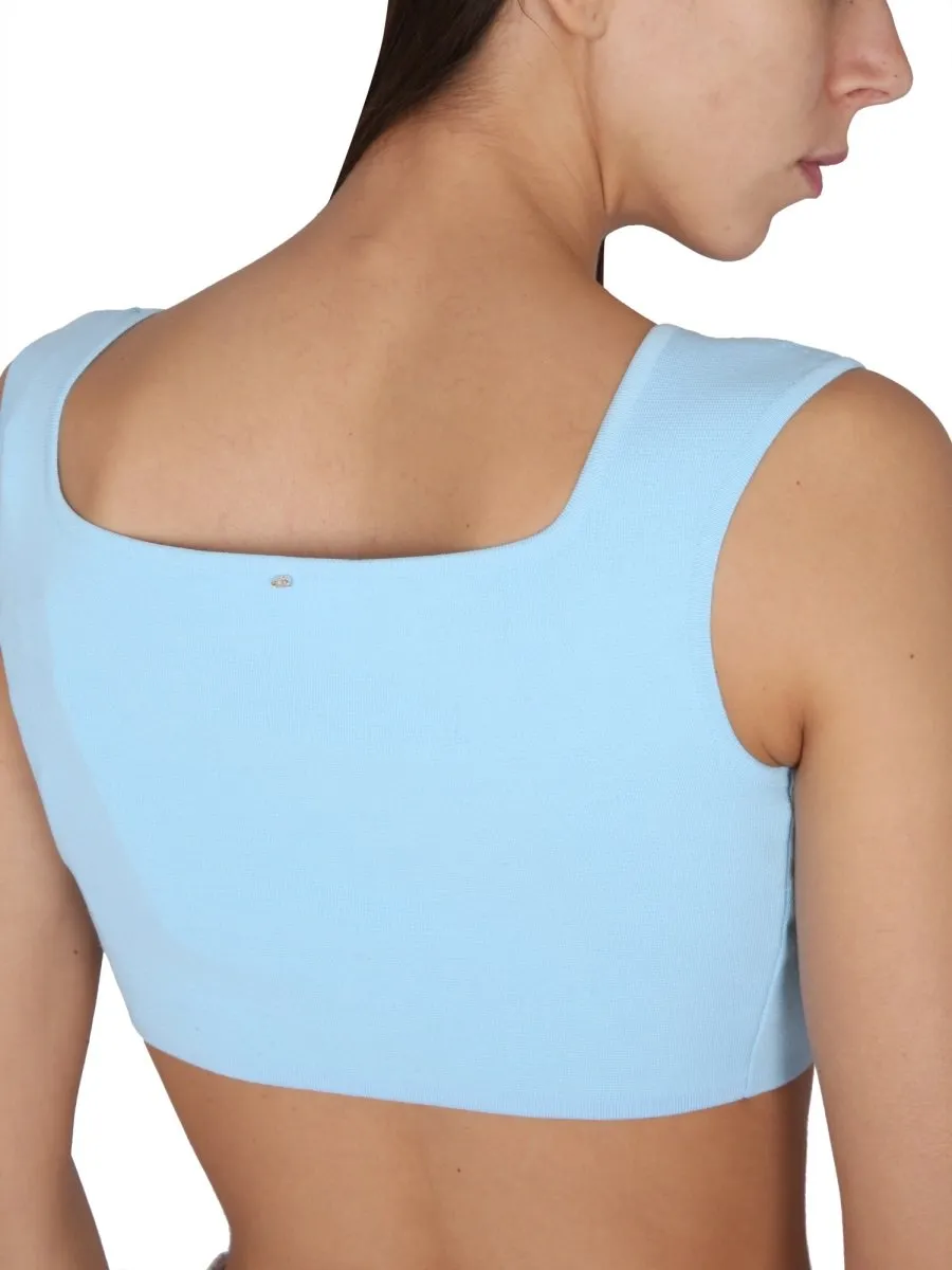 Cropped Square Neck Top