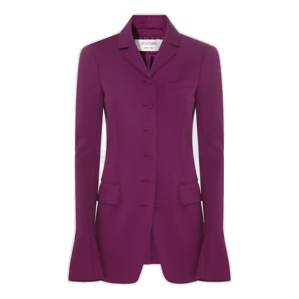 Single-Breasted Blazer With Flared Cuffs
