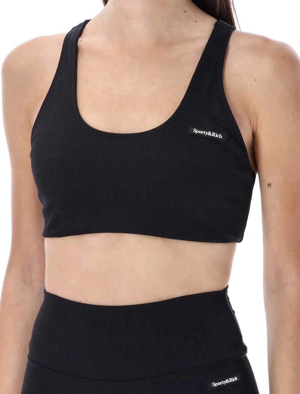 Ribbed Sports Bra And Bike Shorts Set