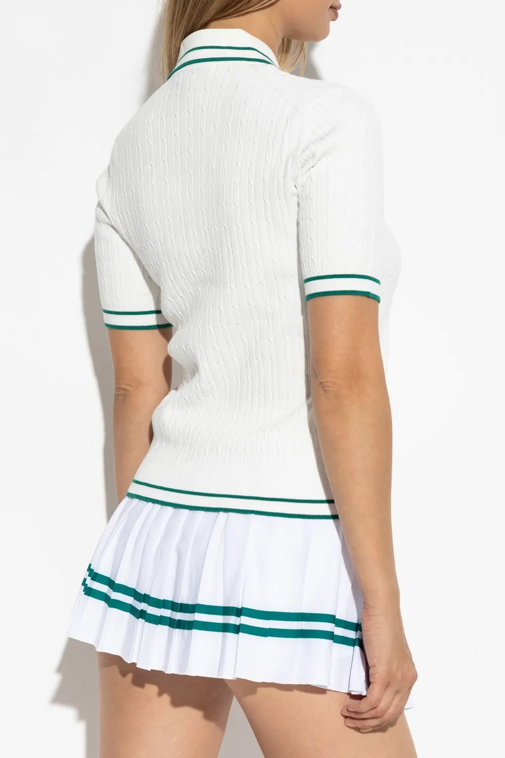 Cable Knit Polo Shirt