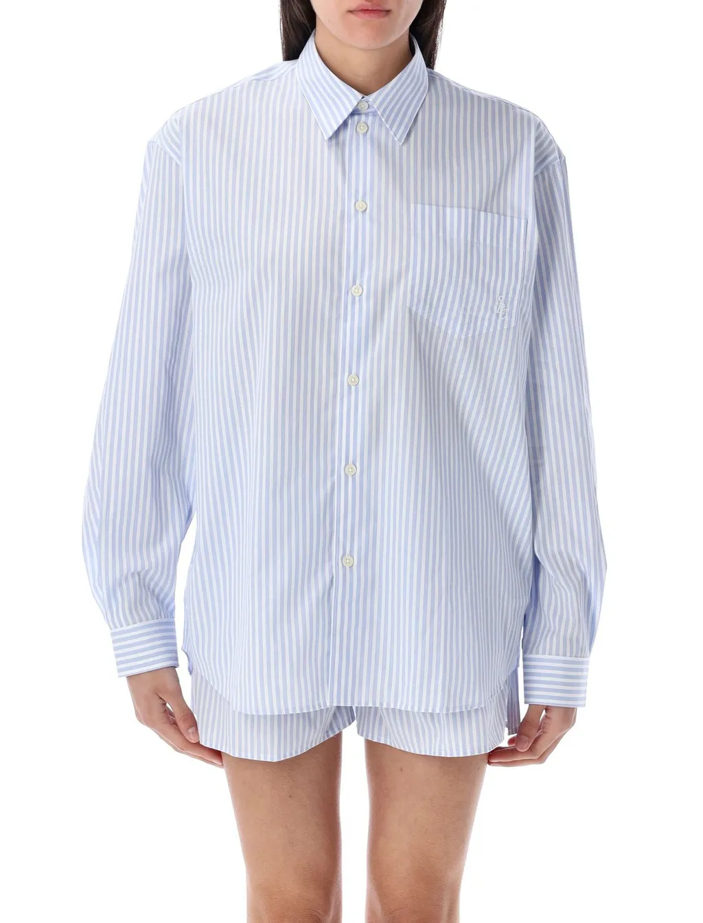Striped Oversized Shirt And Shorts Set