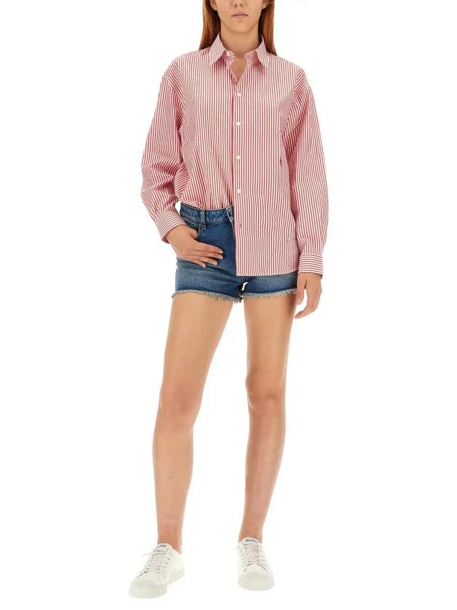 Striped Cotton Poplin Shirt