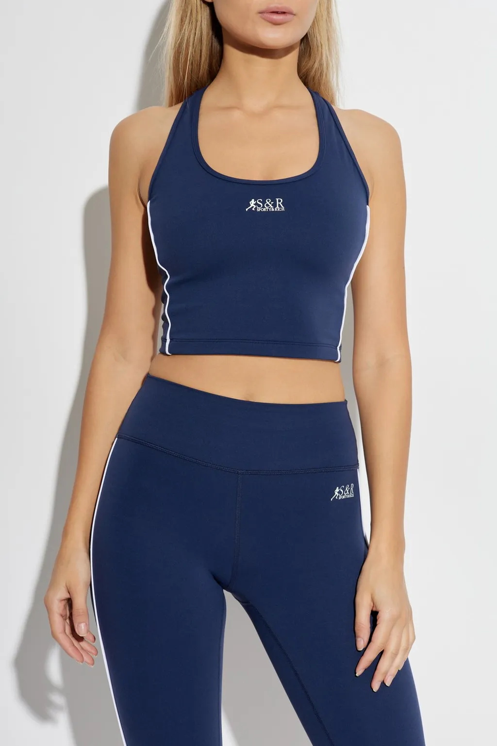 Sporty & Rich Logo Print Sports Bra