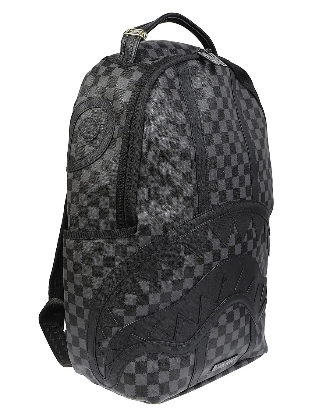 Checkerboard Backpack With Shark Mouth Detail