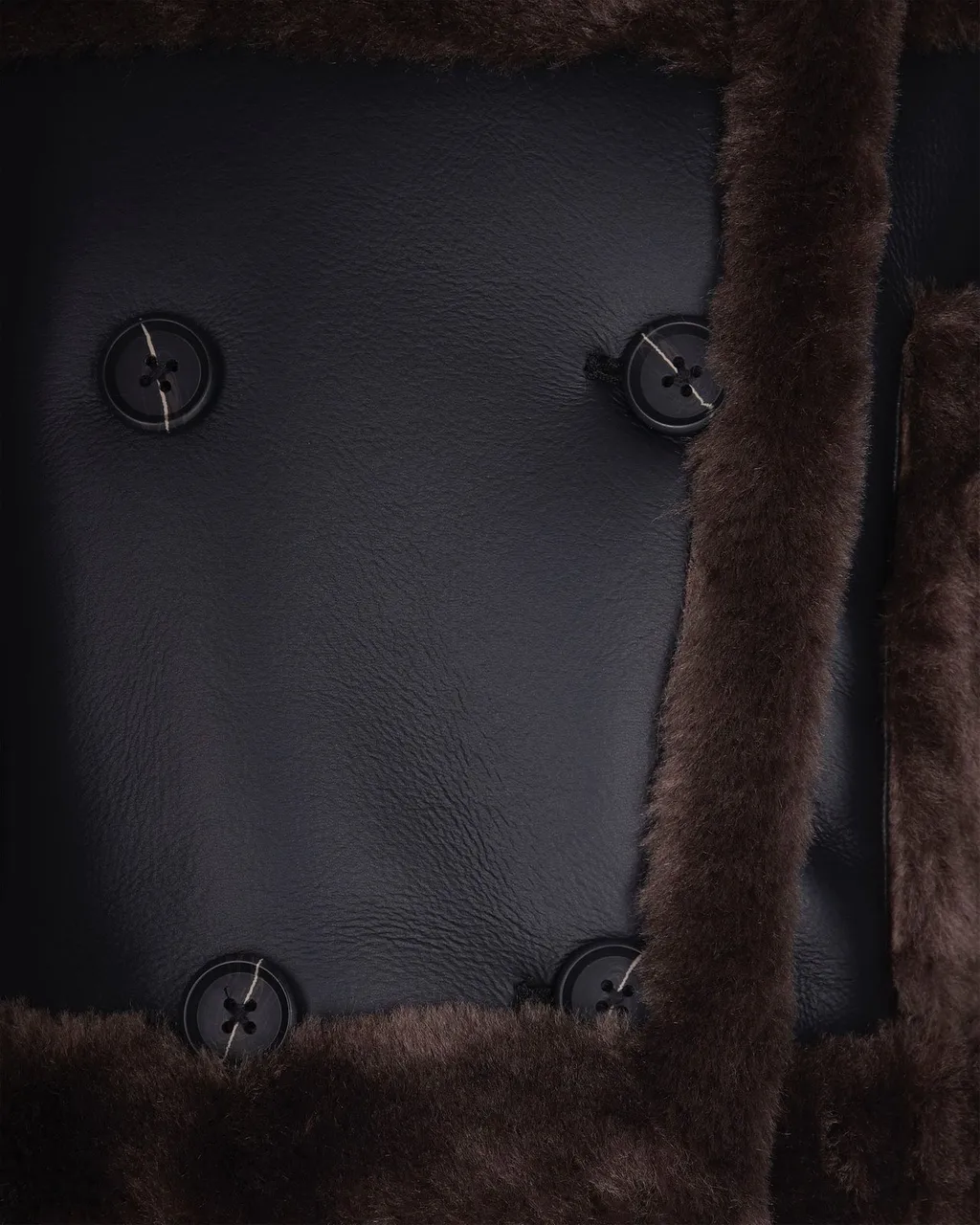 Faux Fur Trimmed Aviator Jacket