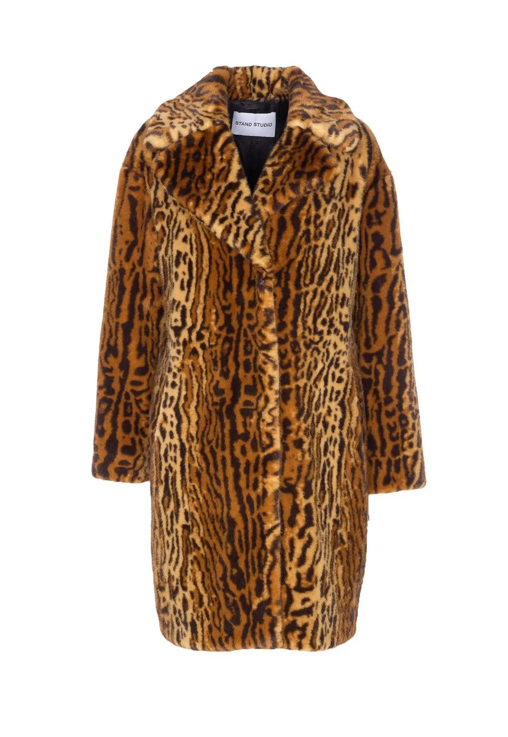 Leopard Print Faux Fur Coat