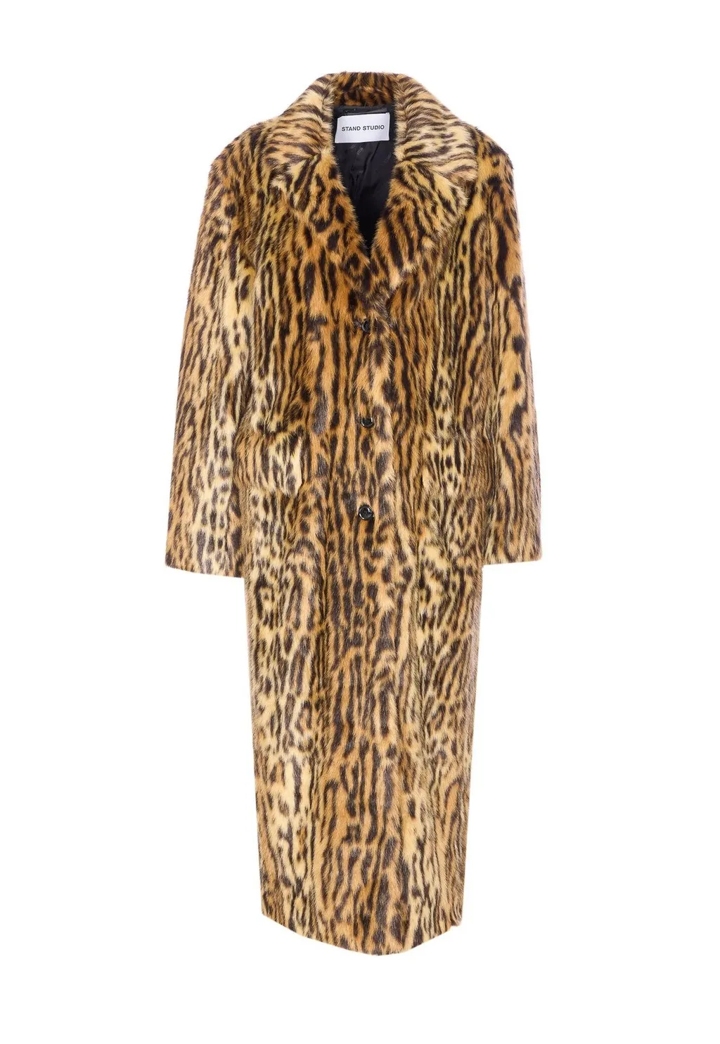 Leopard Print Faux Fur Coat