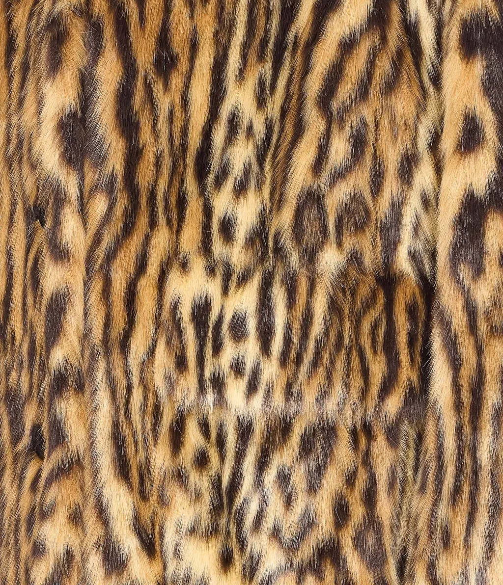 Leopard Print Faux Fur Coat