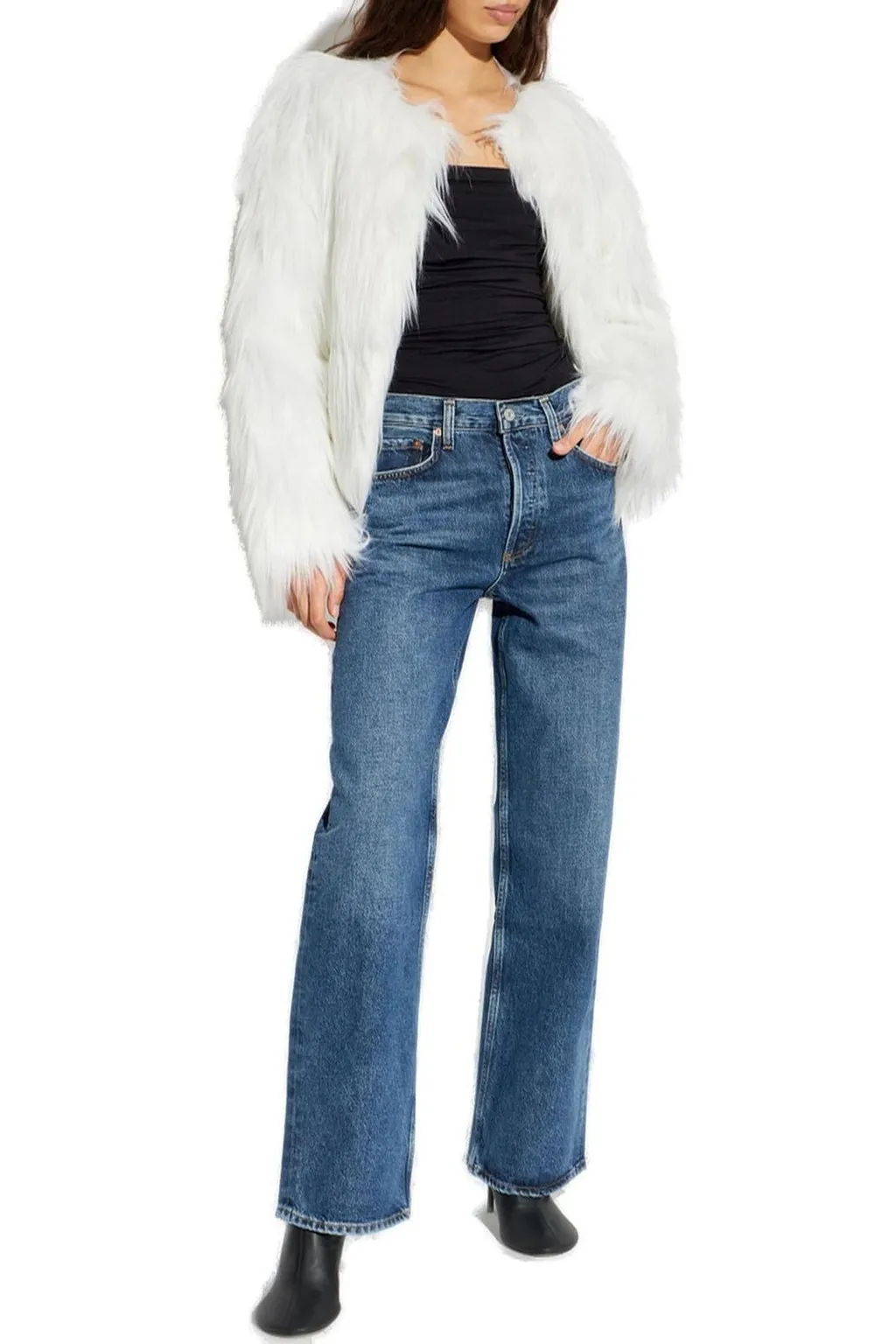 Faux Fur Cropped Jacket