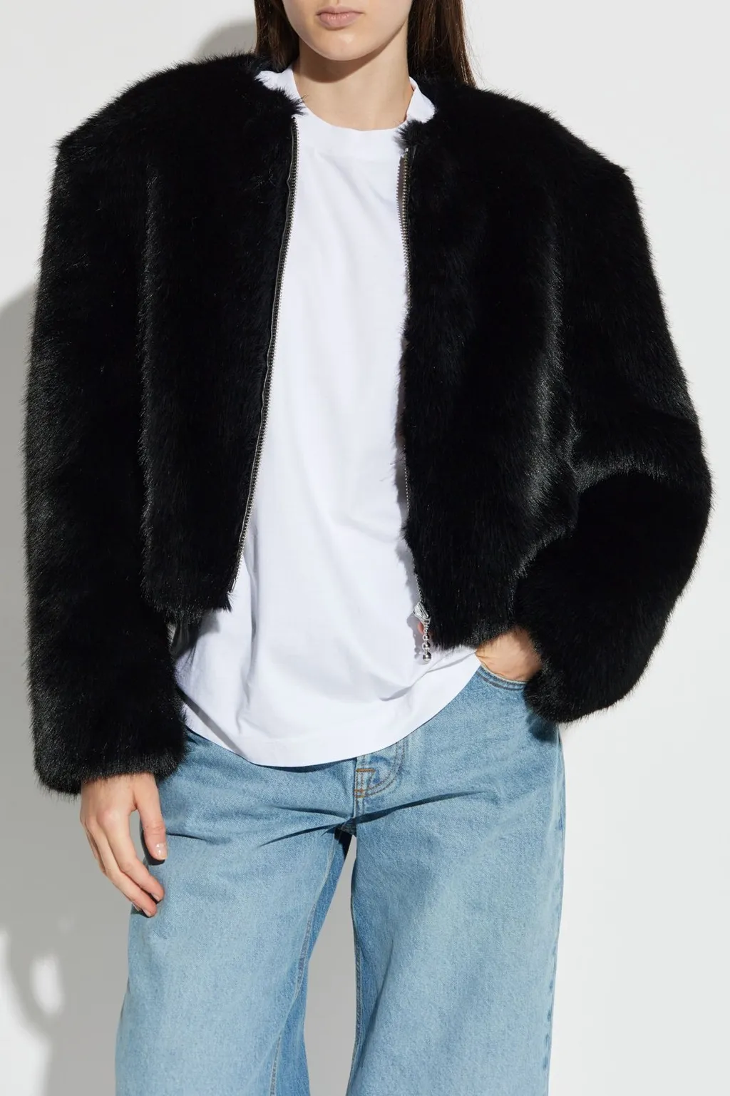 Faux Fur Bomber Jacket