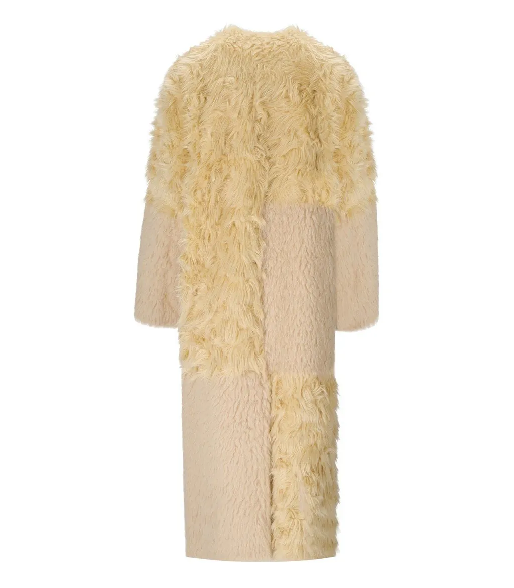 Patchwork Faux Fur Coat