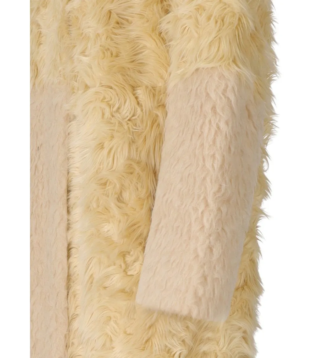 Patchwork Faux Fur Coat