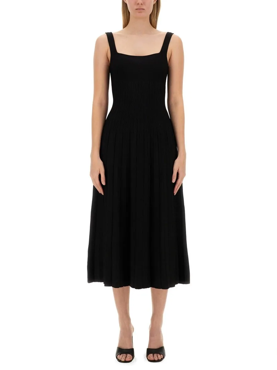 Ribbed Knit Midi Dress