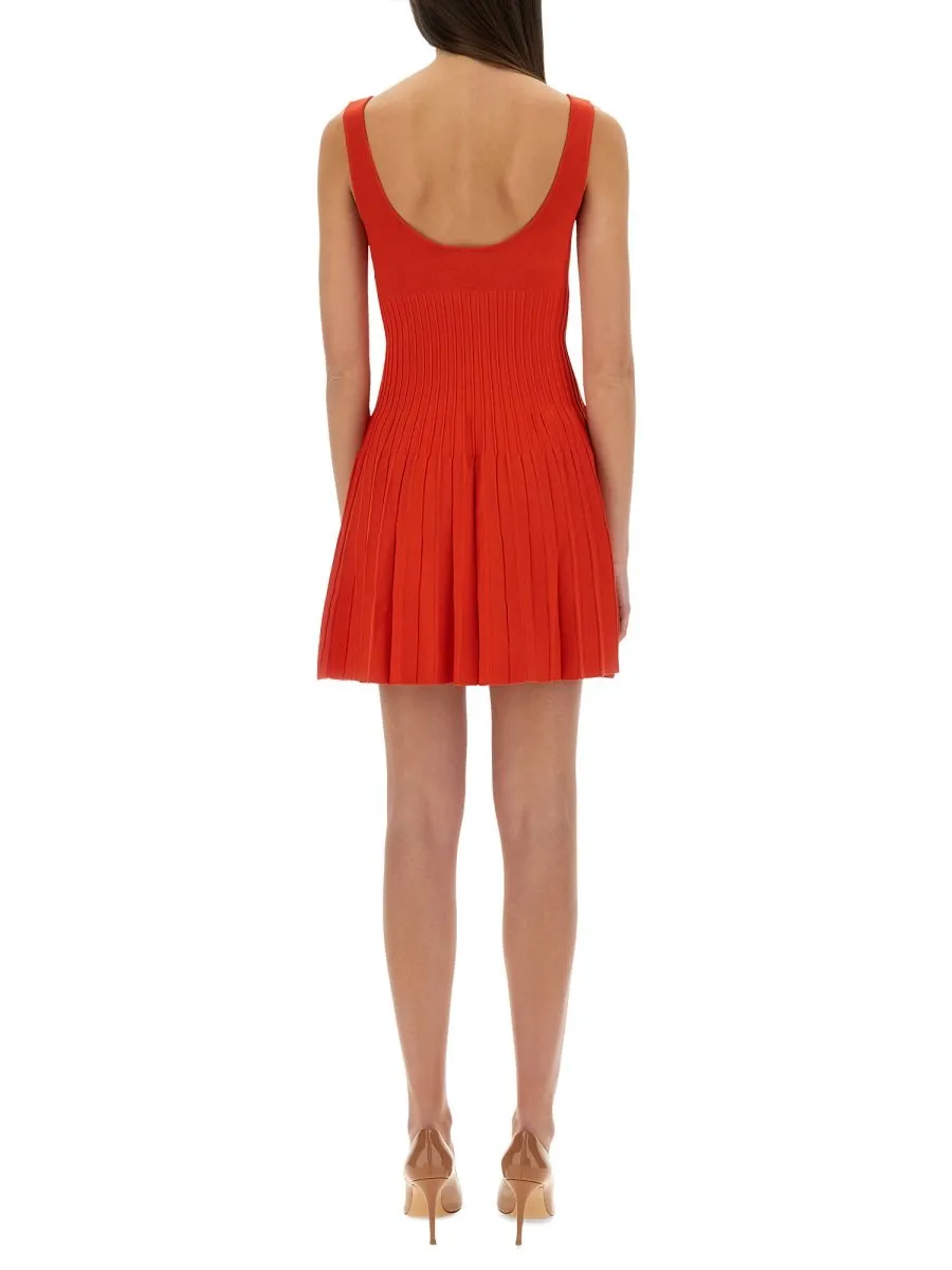 Pleated Knit Dress