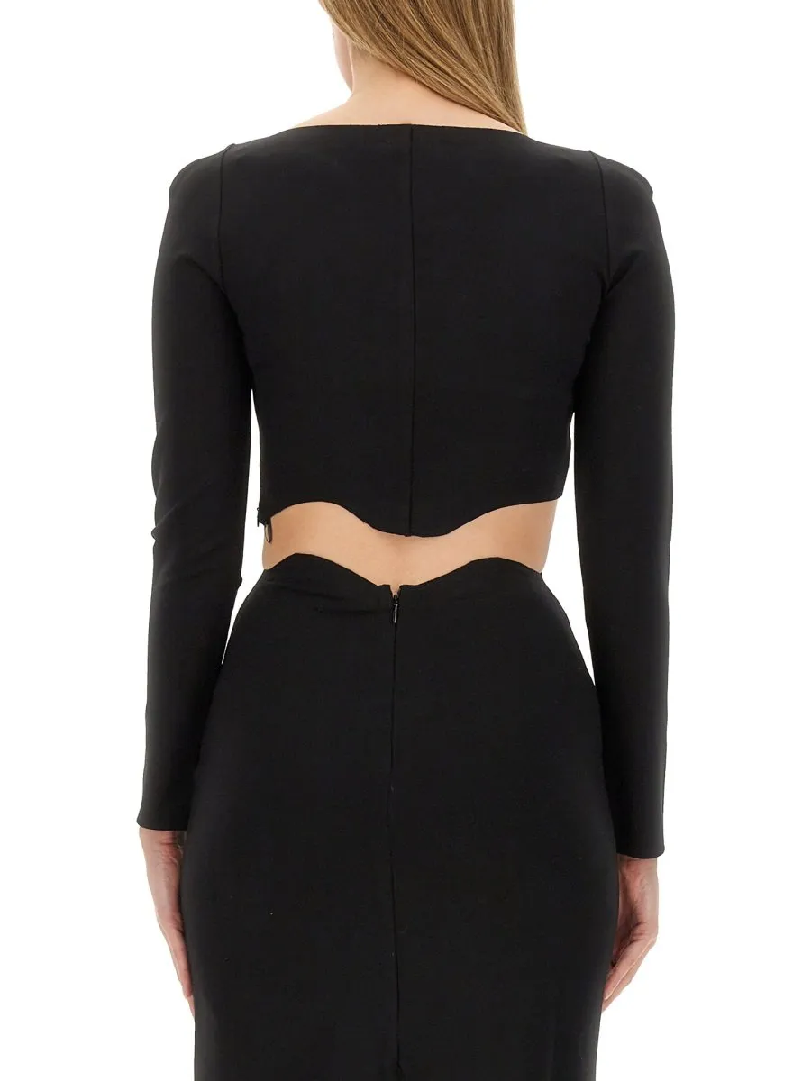 Cropped Scalloped Top