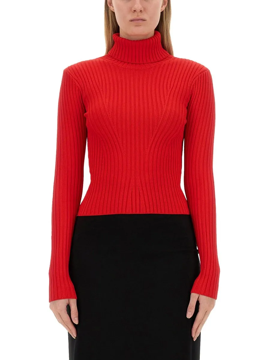 Ribbed Turtleneck Sweater
