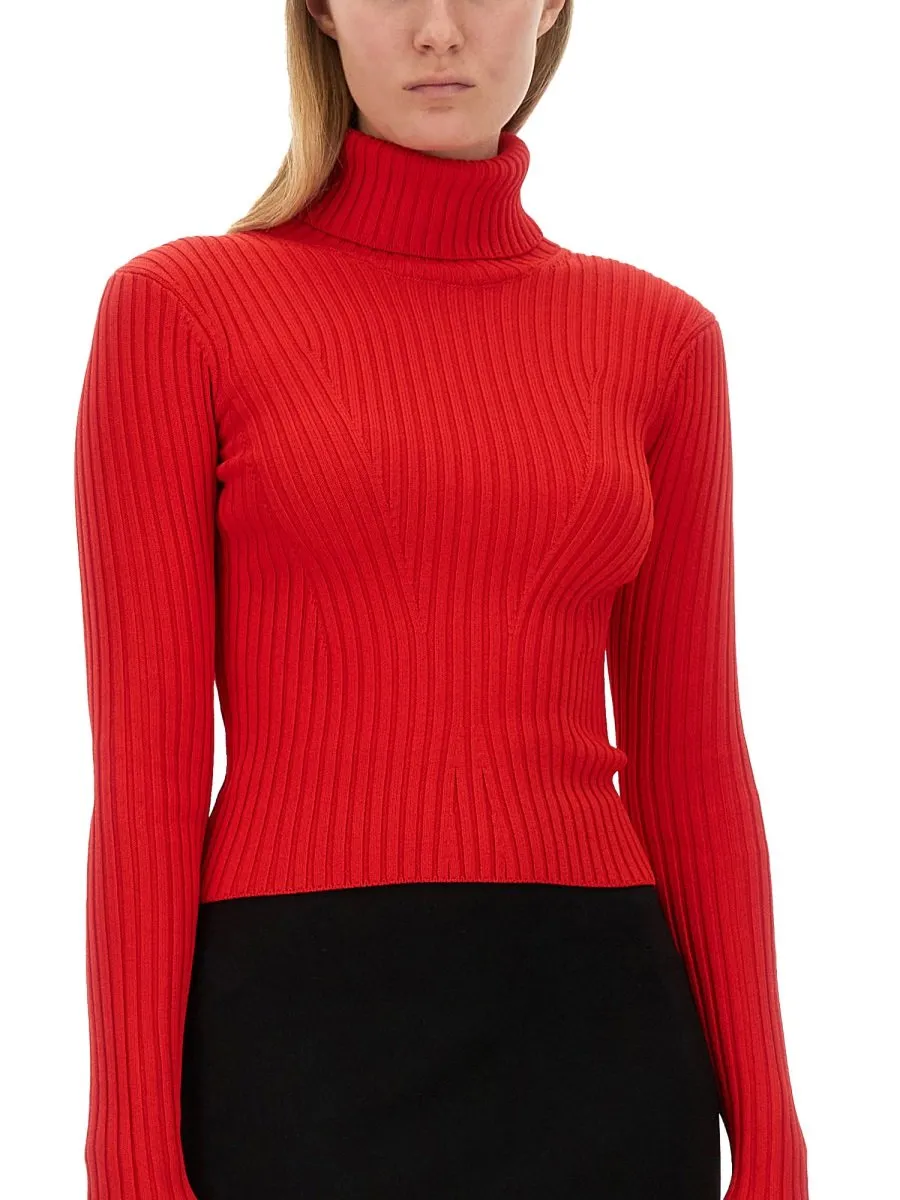 Ribbed Turtleneck Sweater