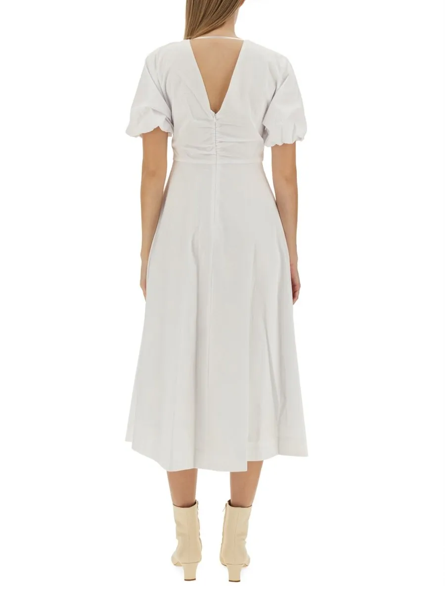 V-Neck Midi Dress