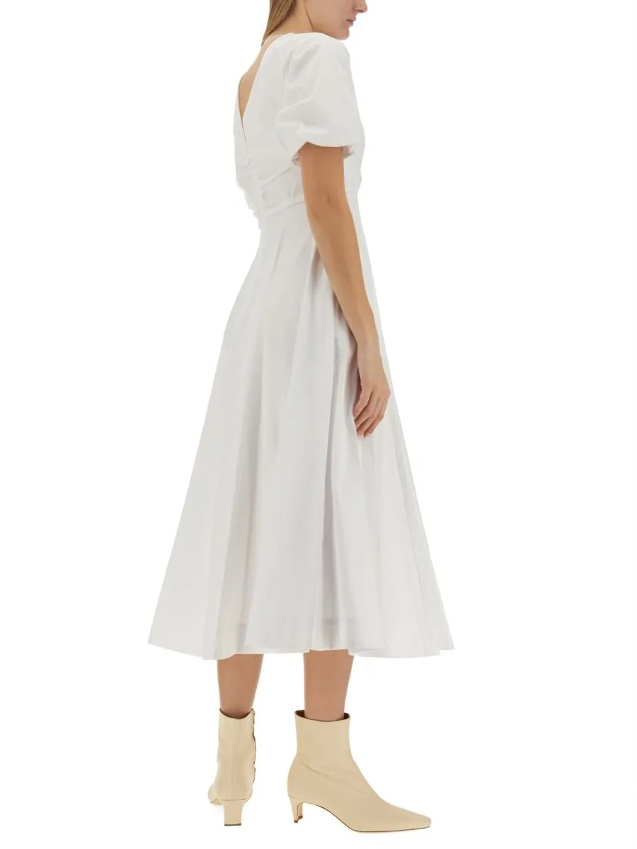 V-Neck Midi Dress