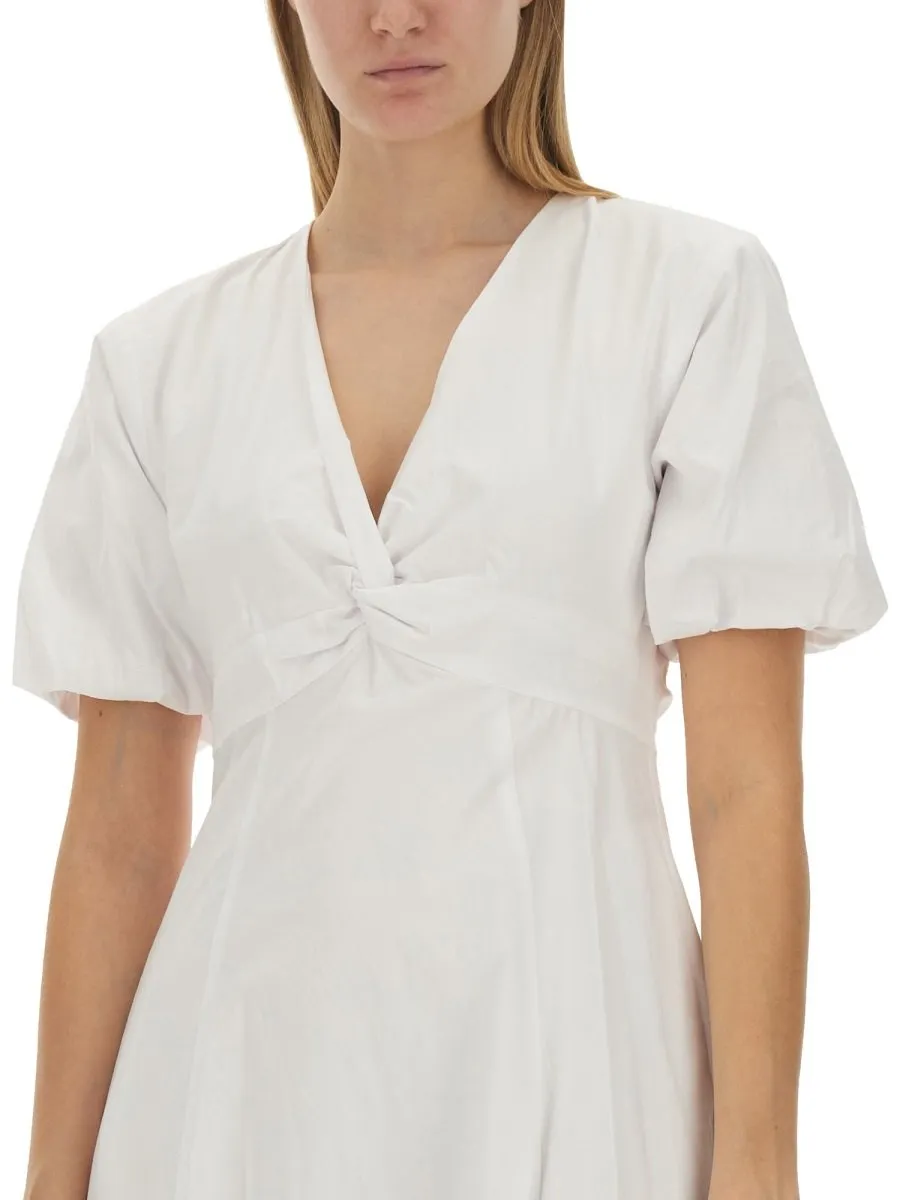 V-Neck Midi Dress