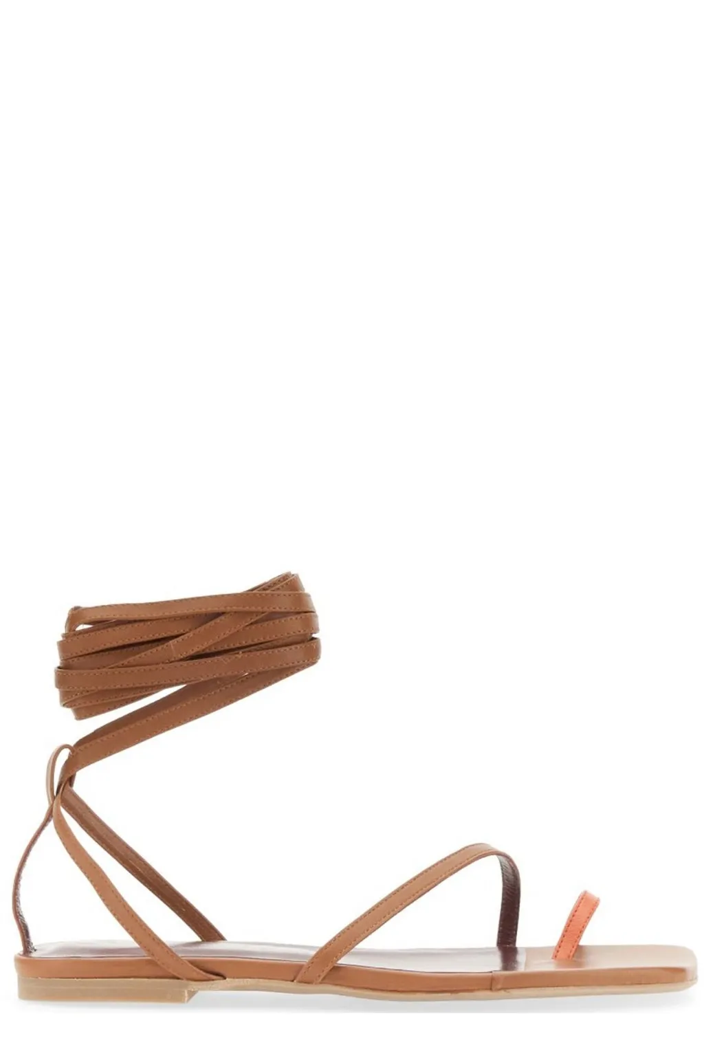 Strappy Lace-Up Sandals