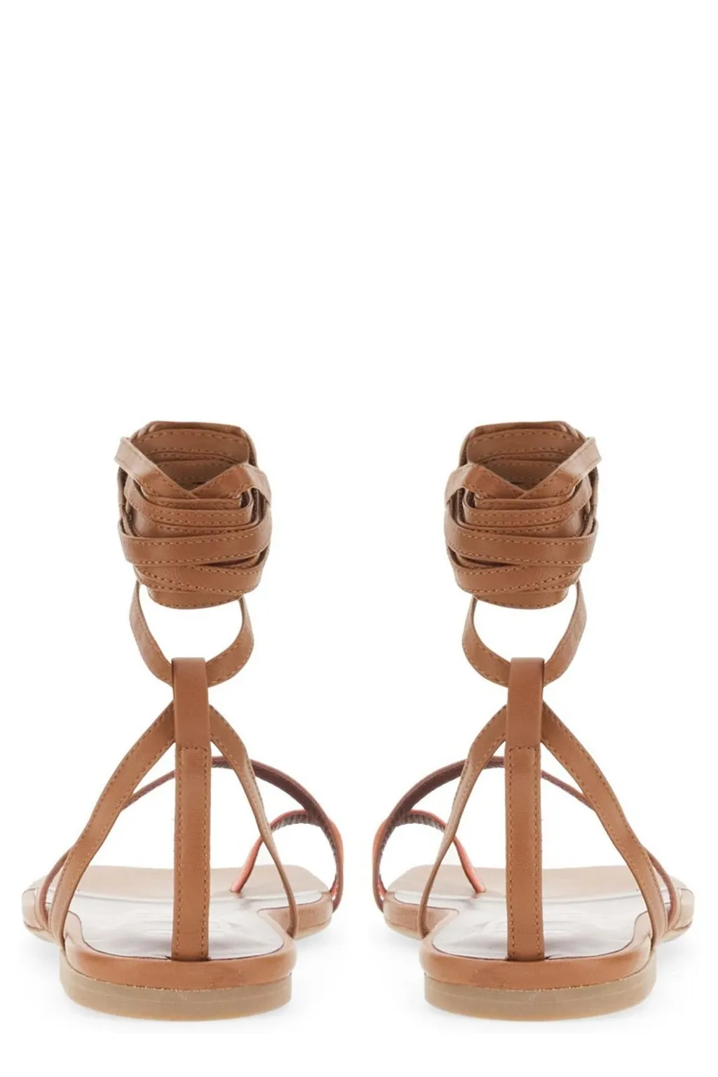 Strappy Lace-Up Sandals