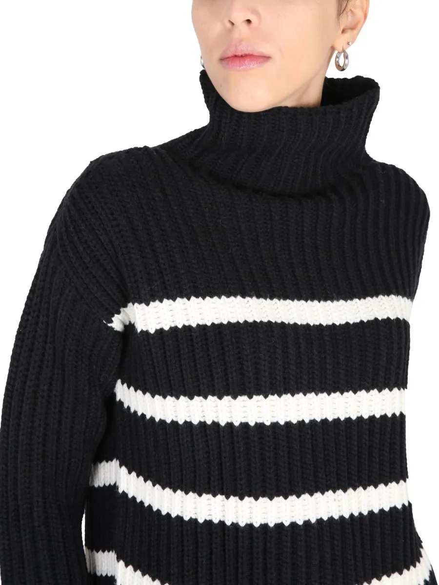 Striped Turtleneck Sweater