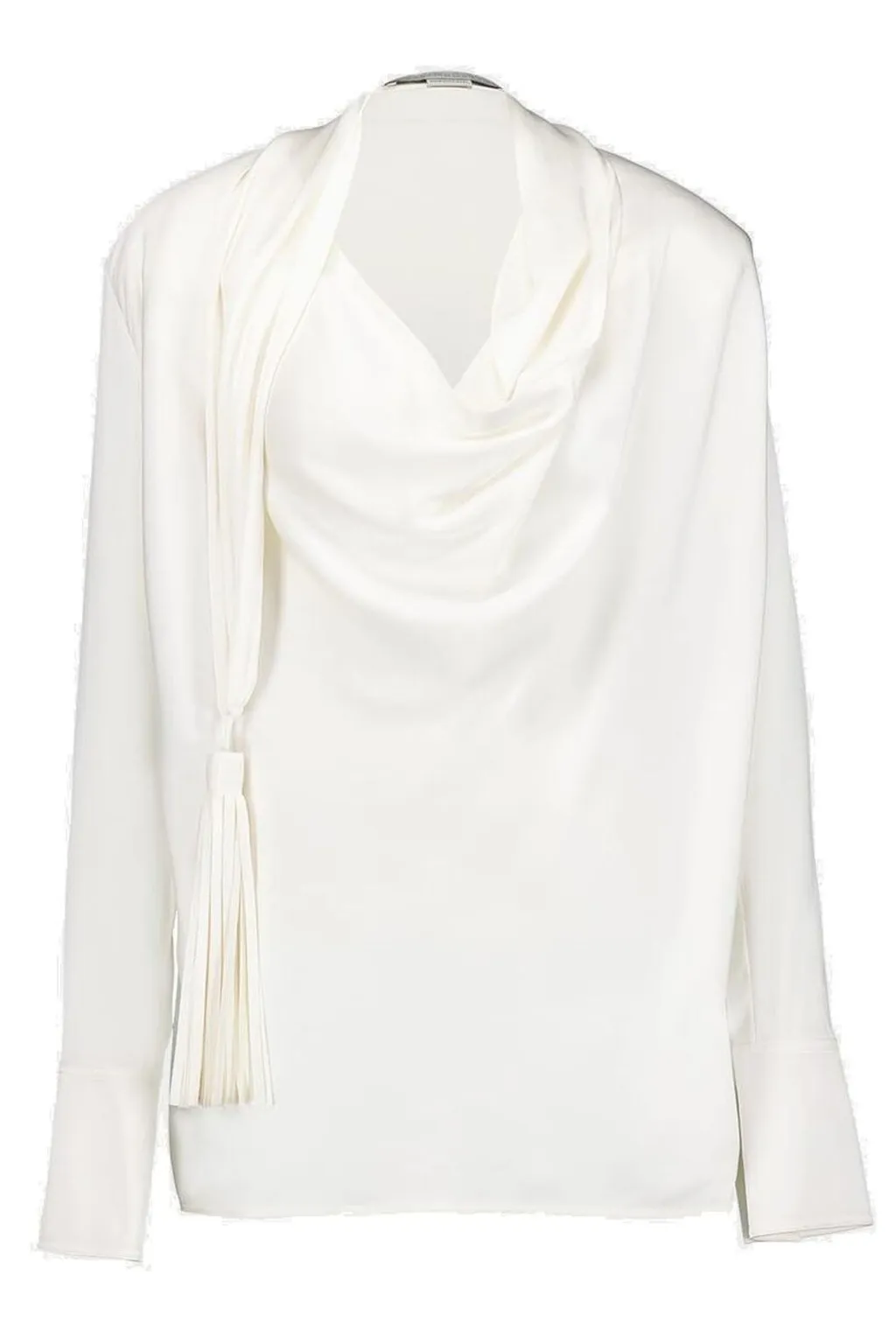 Draped Blouse With Tassel