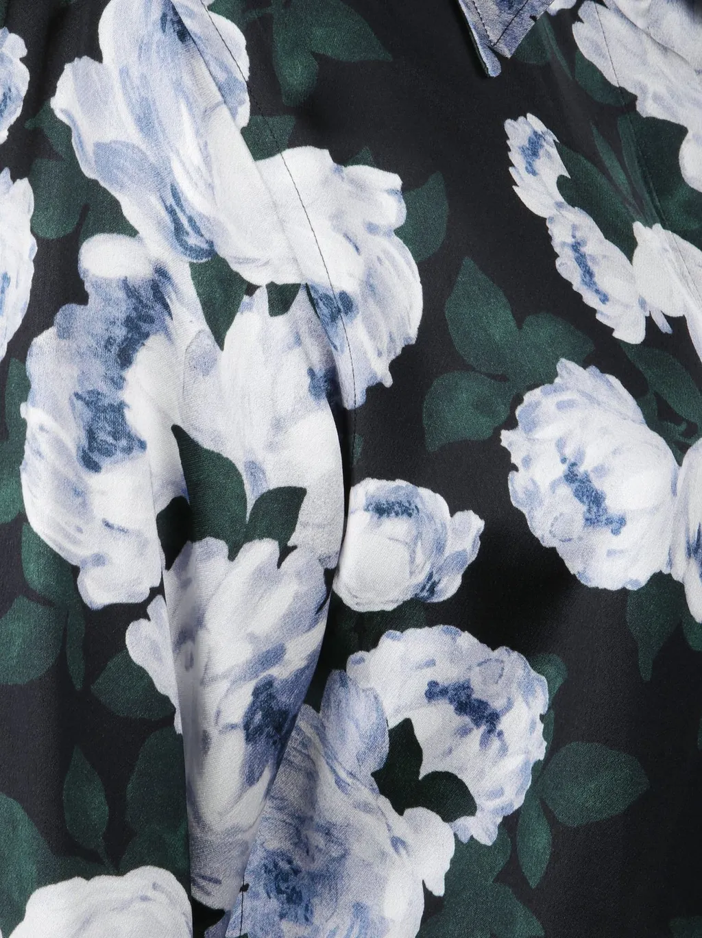 Floral Print Silk Shirt