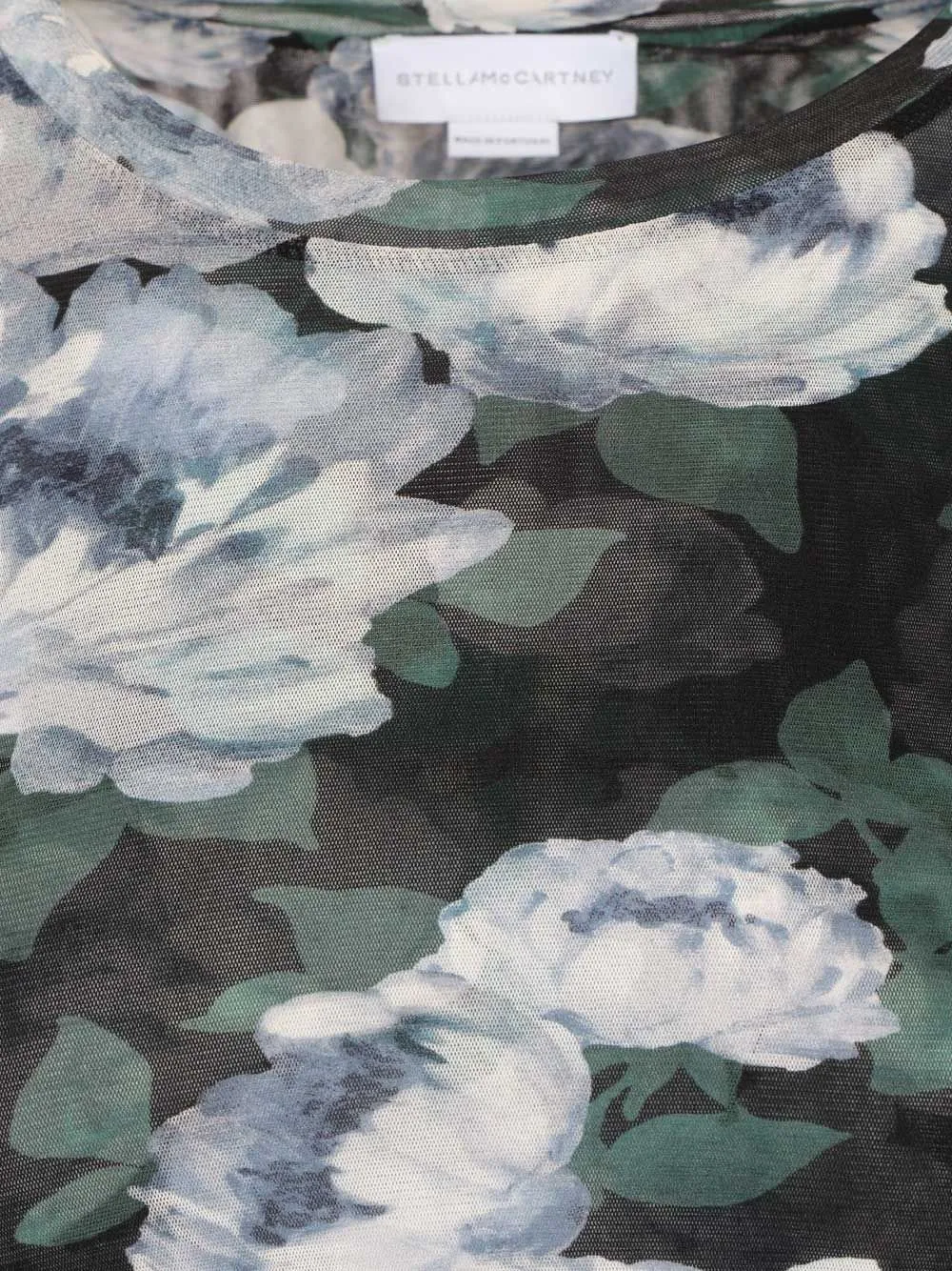 Floral Print Mesh Top