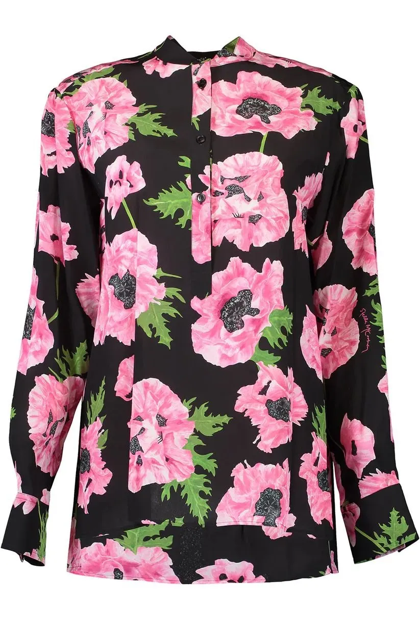 Floral Print Silk Shirt