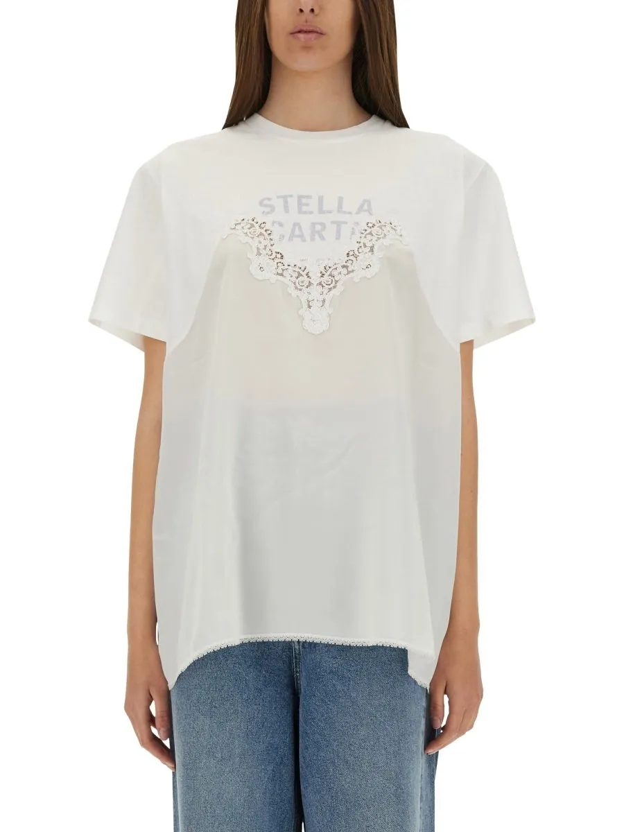 T-Shirt With Lace Detail