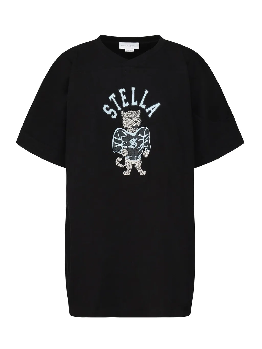 T-Shirt Dress With Leopard Graphic