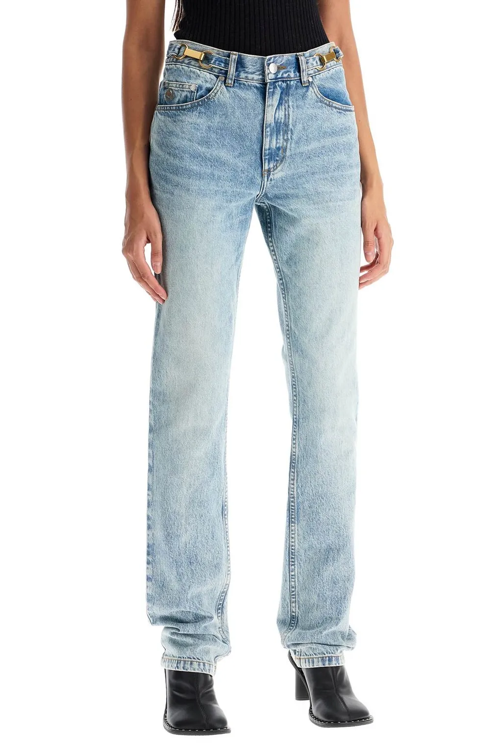 High-Rise Straight-Leg Jeans