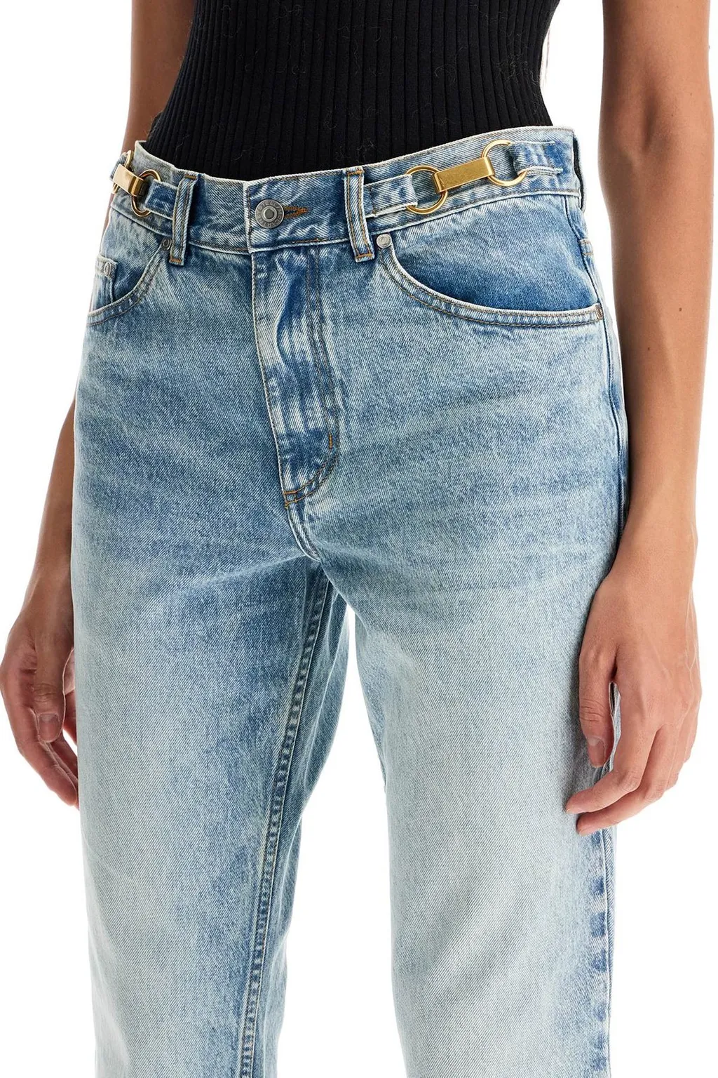 High-Rise Straight-Leg Jeans