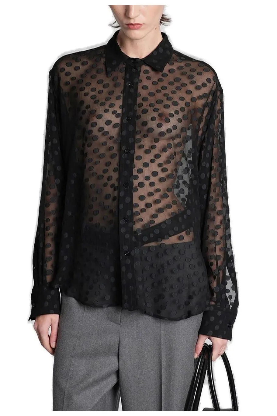 Polka Dot Sheer Shirt