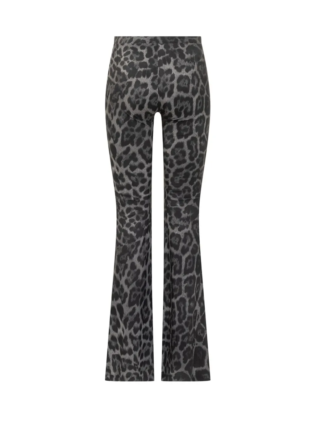 Flared Leopard Print Trousers