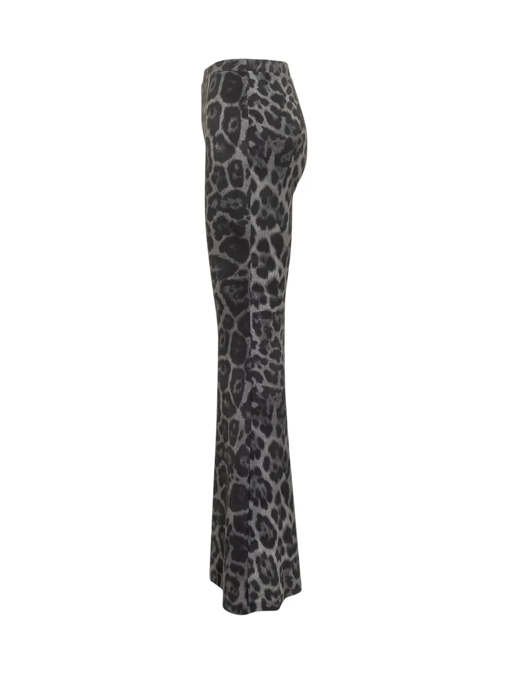 Flared Leopard Print Trousers
