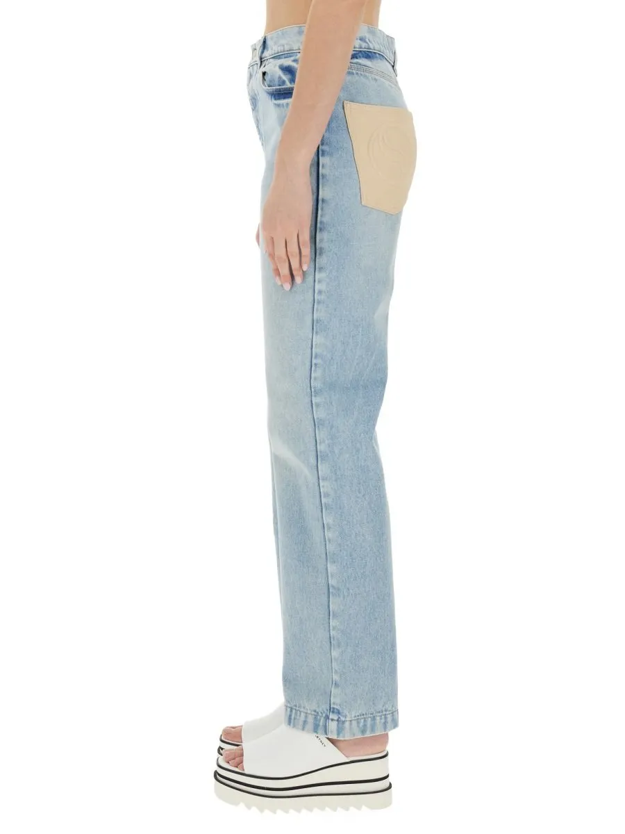High-Waisted Straight Leg Jeans