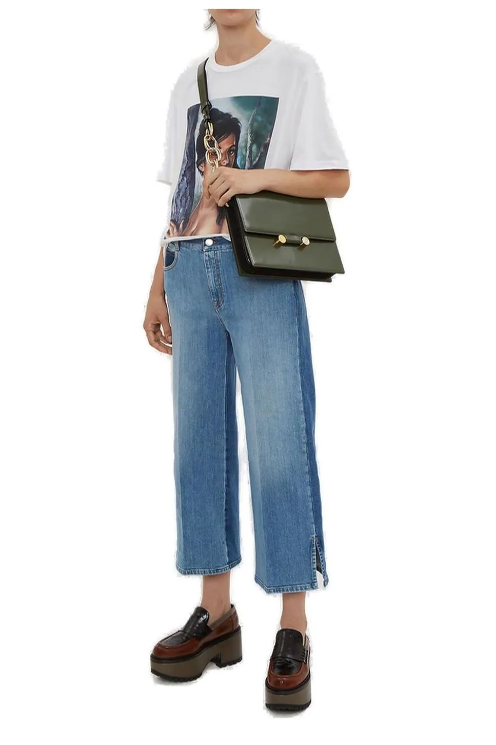Cropped Wide-Leg Jeans