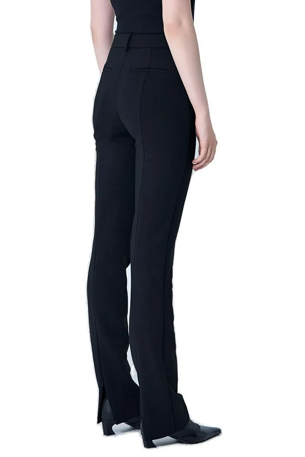 High-Waisted Flared Trousers