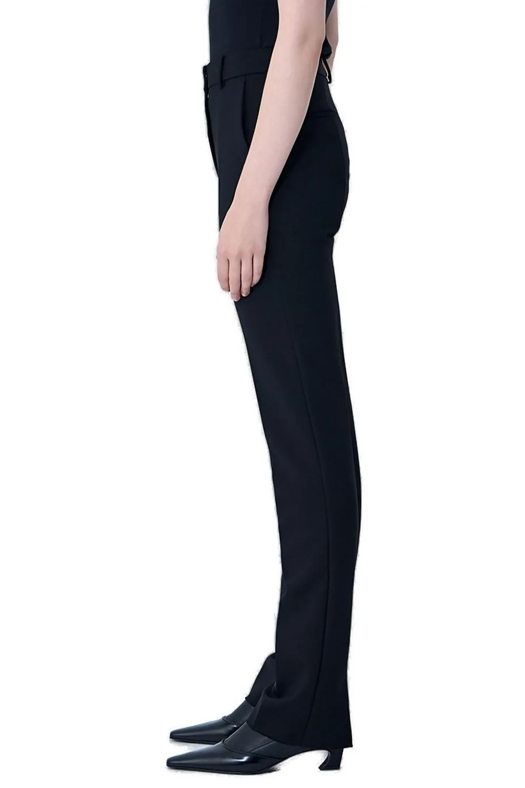 High-Waisted Flared Trousers