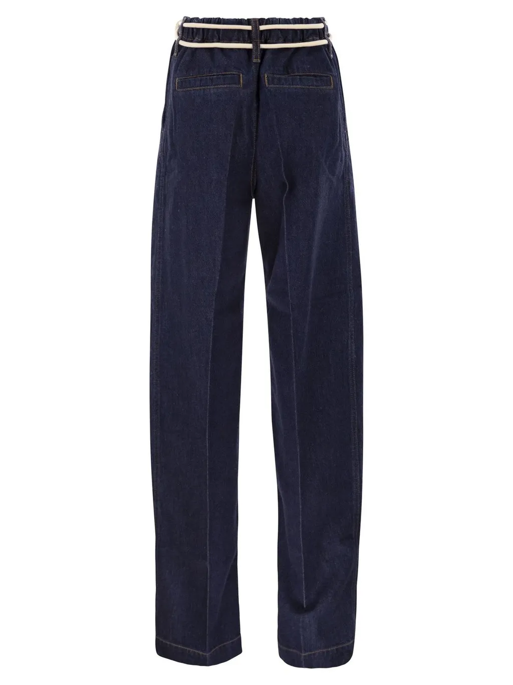 Wide-Leg Denim Trousers