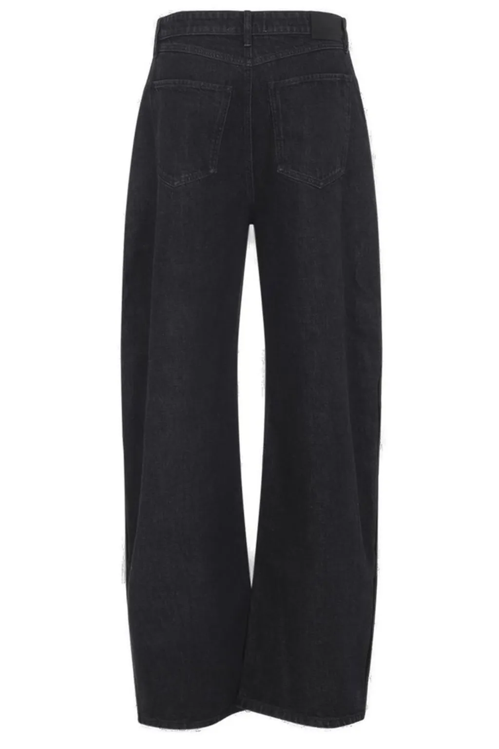 Wide-Leg Jeans With Snap Button Detailing
