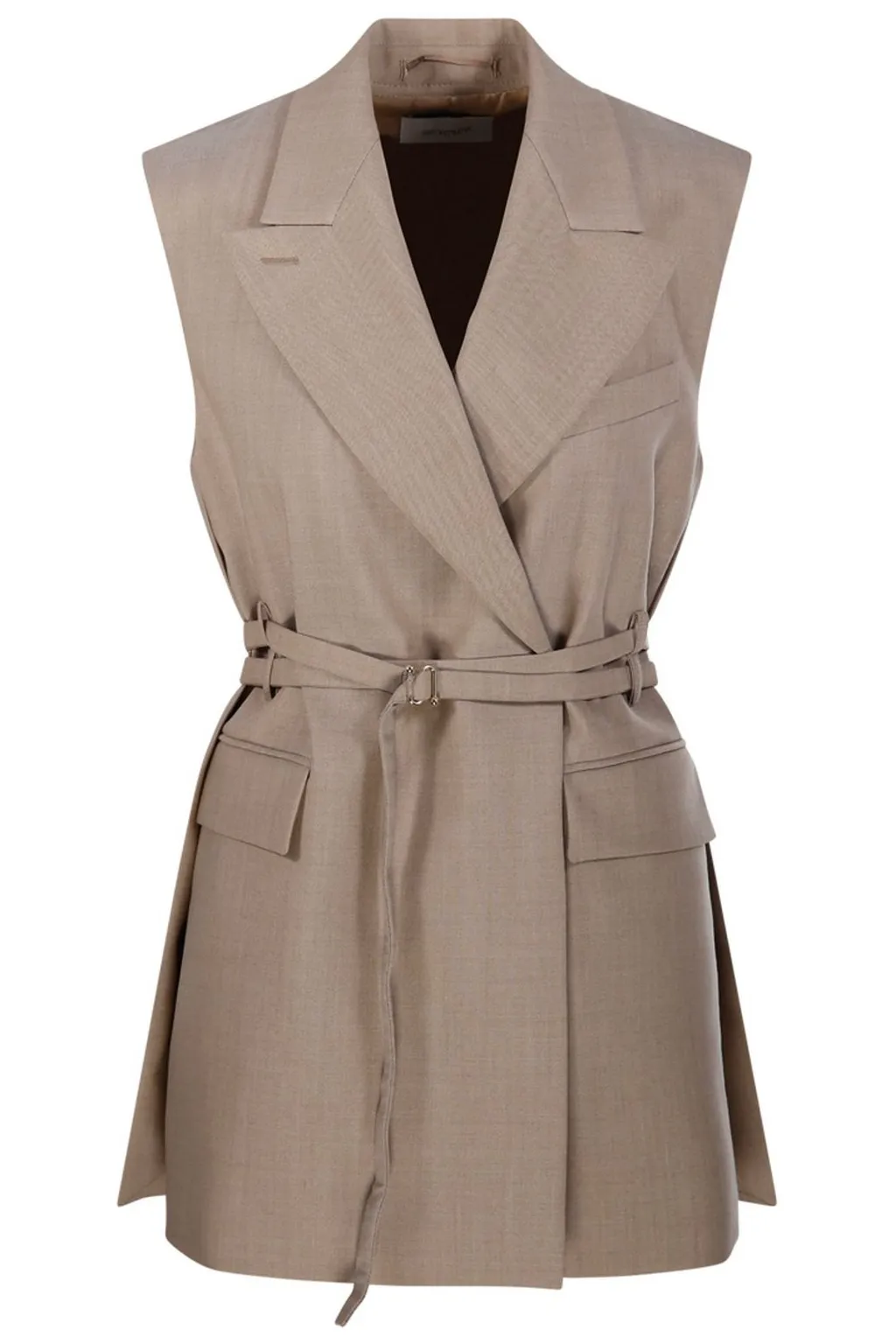 Sleeveless Double-Breasted Vest