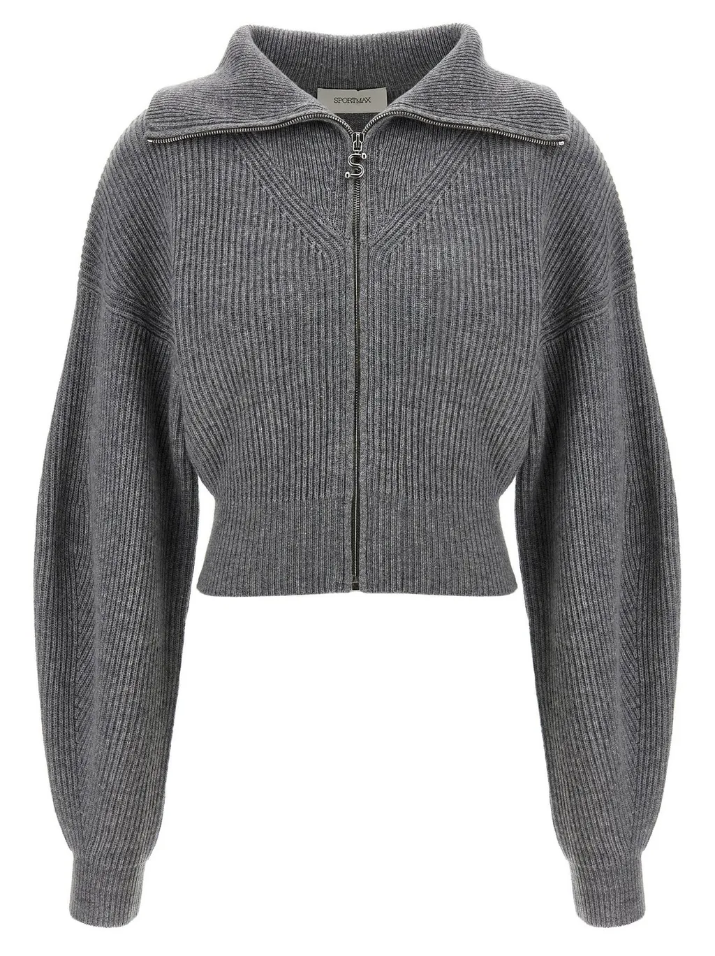 Ribbed Knit Cropped Cardigan