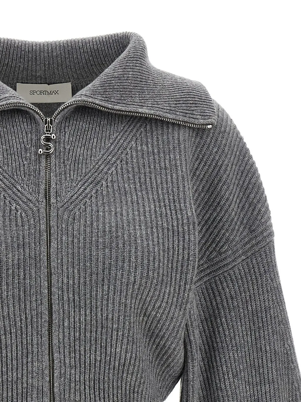 Ribbed Knit Cropped Cardigan