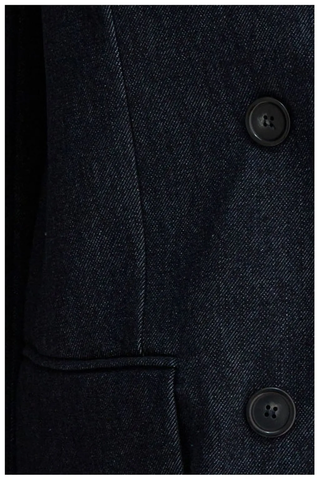Denim Double-Breasted Blazer