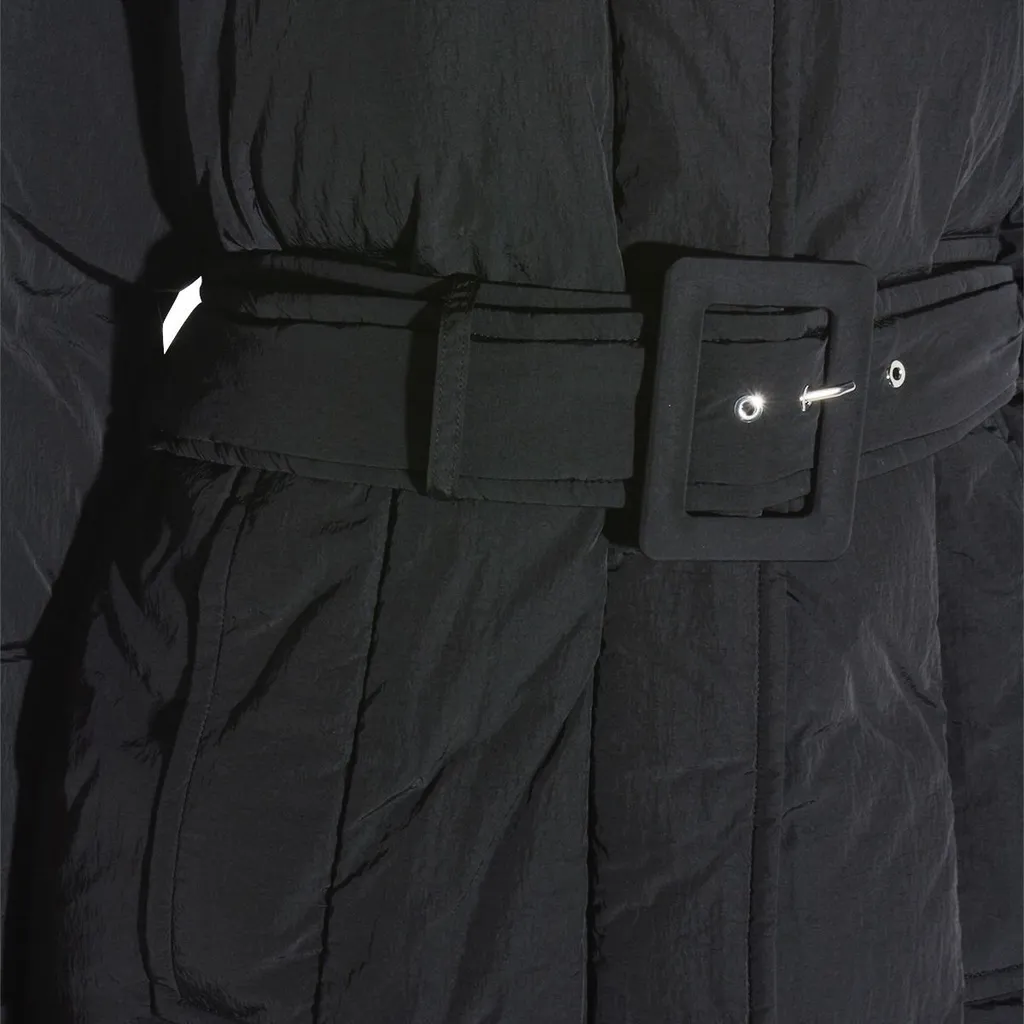 Padded Coat With Belt