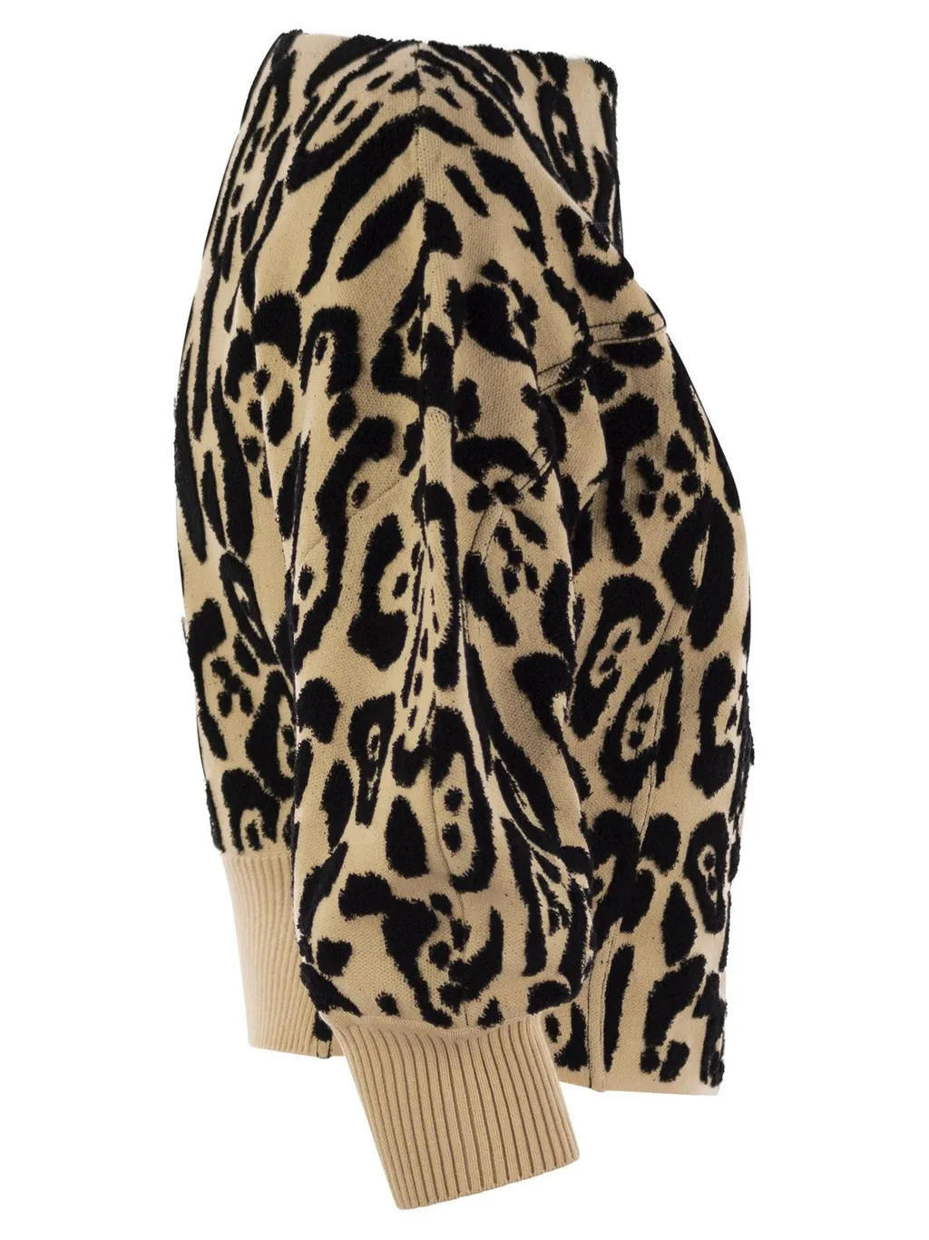 Leopard Print Cropped Sweater
